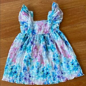 Zara Colorful Kids Dress with Ruffle Sleeves